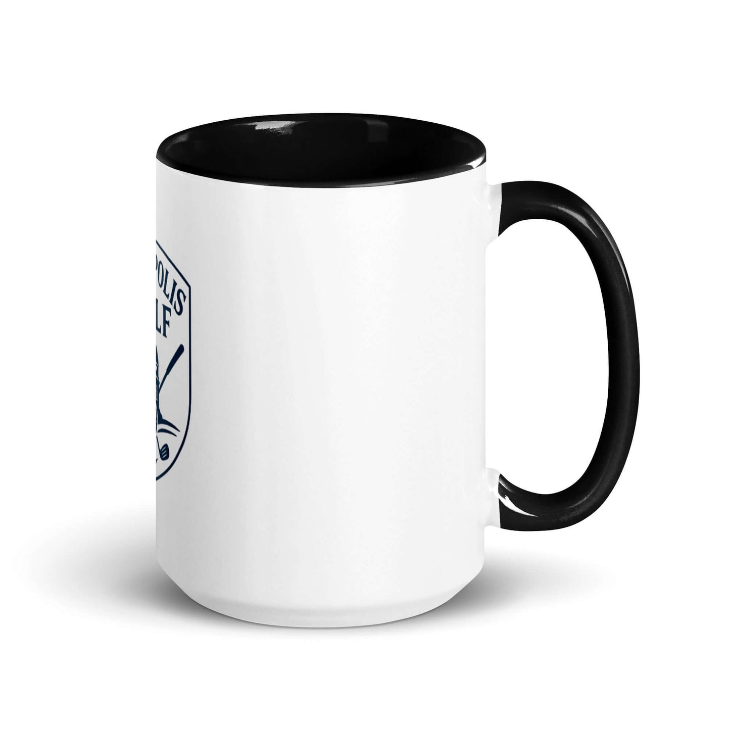 Golf mug with color inside on a golf course background