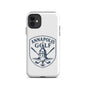 Annapolis Golf iPhone tough case featuring a logo with crossed golf clubs and a golf ball design.