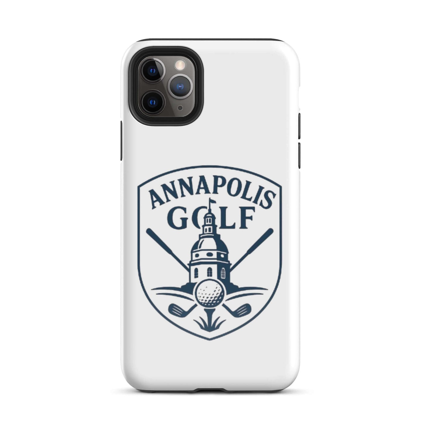 AnnapolisGolf Golf iPhone Tough Case featuring a stylish logo and design for golfers, providing durability and protection.