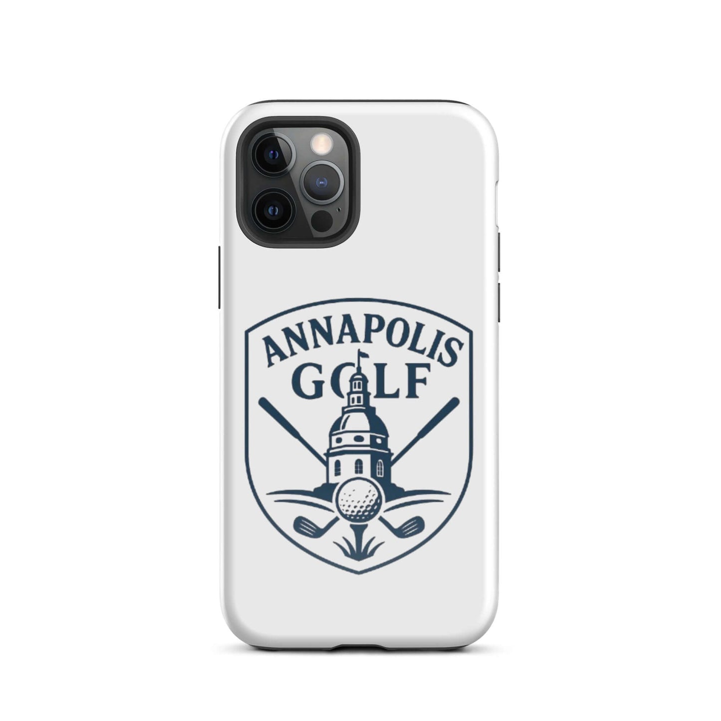Annapolis Golf iPhone tough case featuring a logo design with golf elements and the Annapolis Golf name.