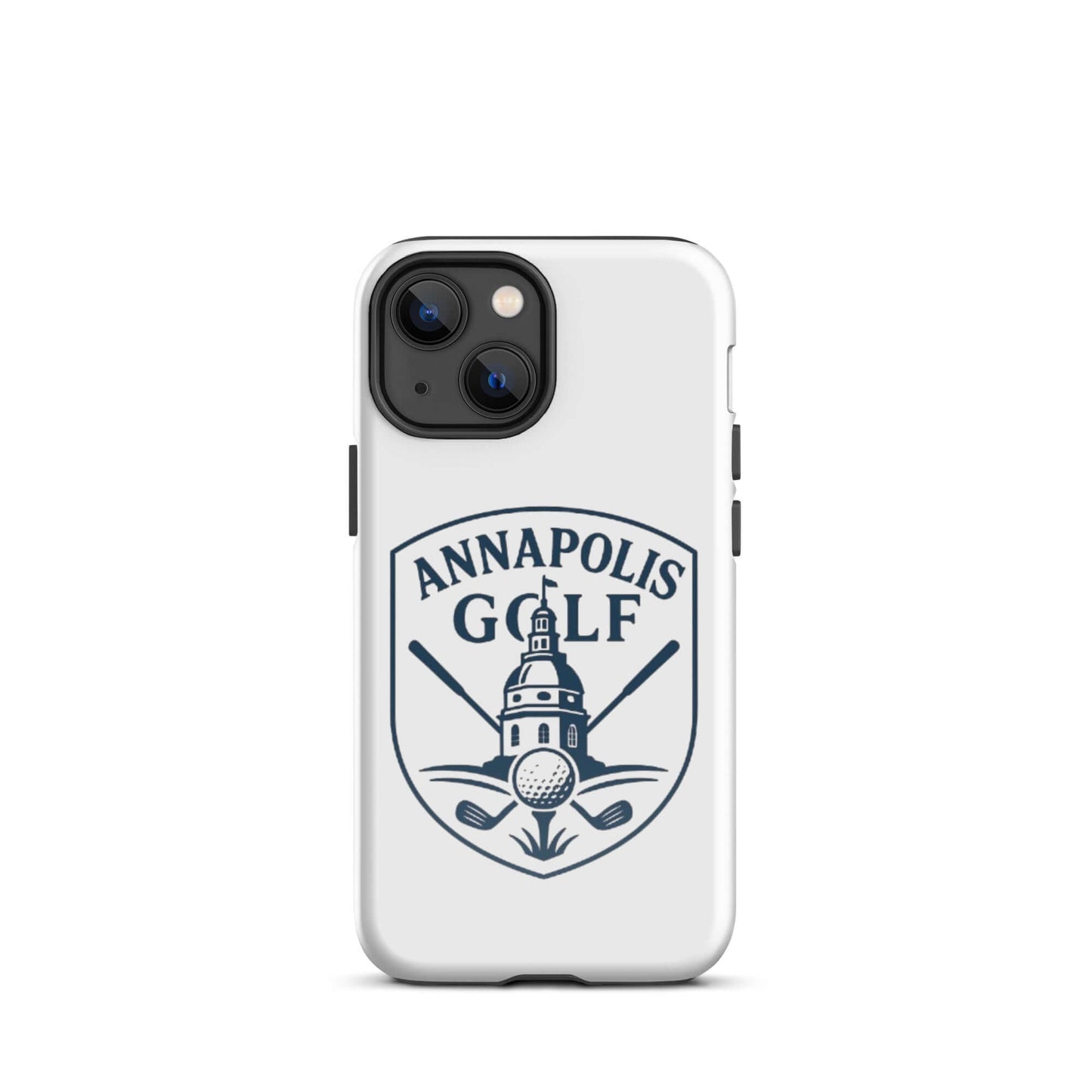 AnnapolisGolf iPhone tough case featuring a stylish logo and golf design, perfect for protecting your phone.