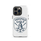 Annapolis Golf iPhone tough case with logo, designed for style and durability, protecting phones on and off the course.