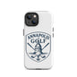Annapolis Golf iPhone Tough Case with logo featuring a golf ball and crossed clubs for style and protection.