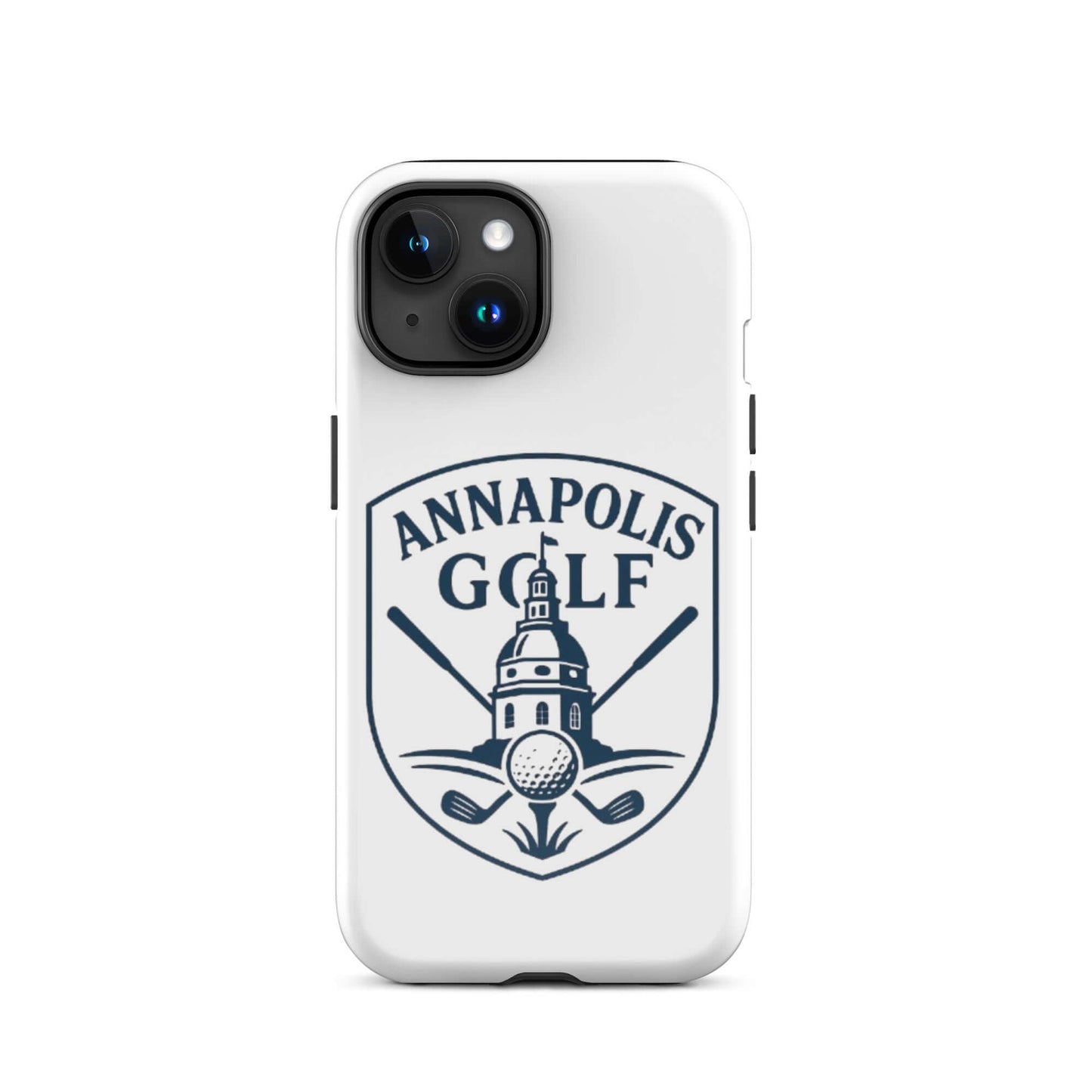 AnnapolisGolf iPhone Tough Case featuring logo, combining style and protection for golfers.