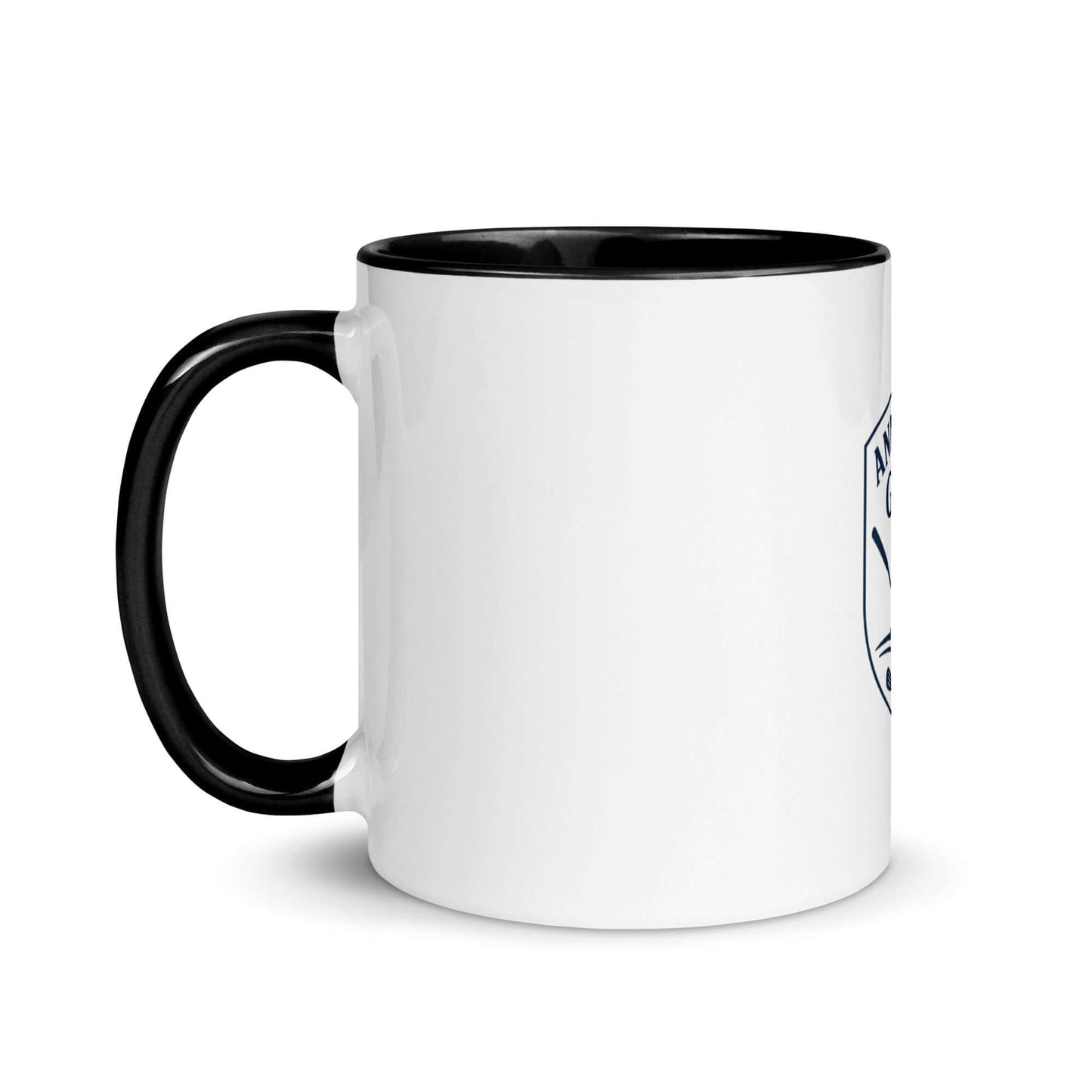 Ceramic golf mug with vibrant color inside, 11 oz capacity