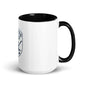 Golf mug with color inside on a golf course background