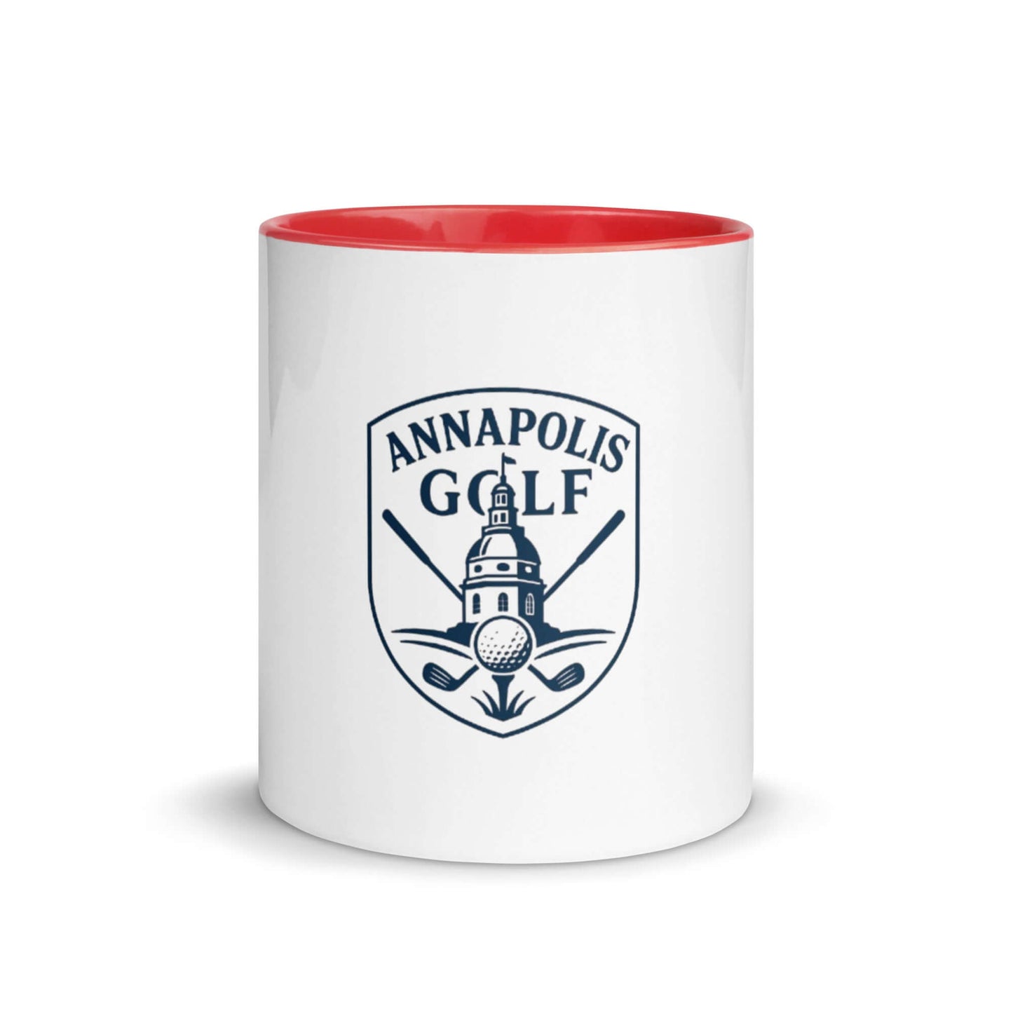 Golf mug with color inside and durable ceramic by AnnapolisGolf