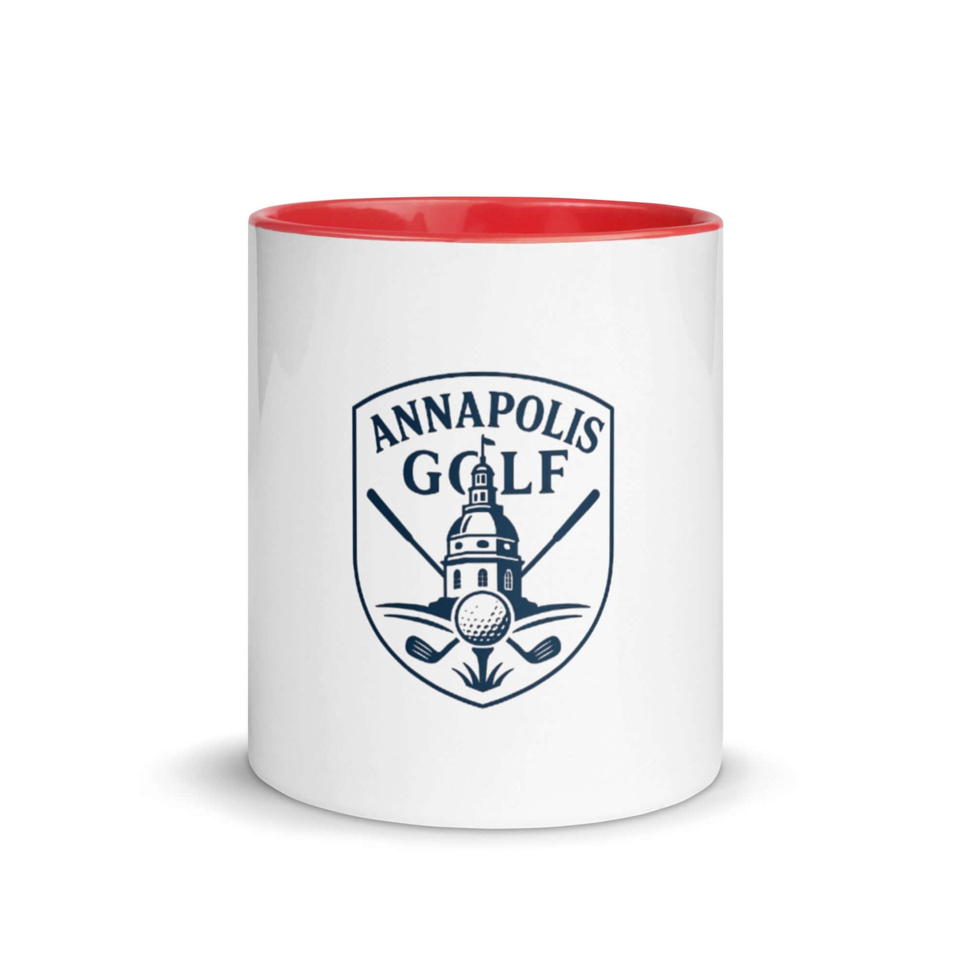 Golf mug with color inside and durable ceramic by AnnapolisGolf